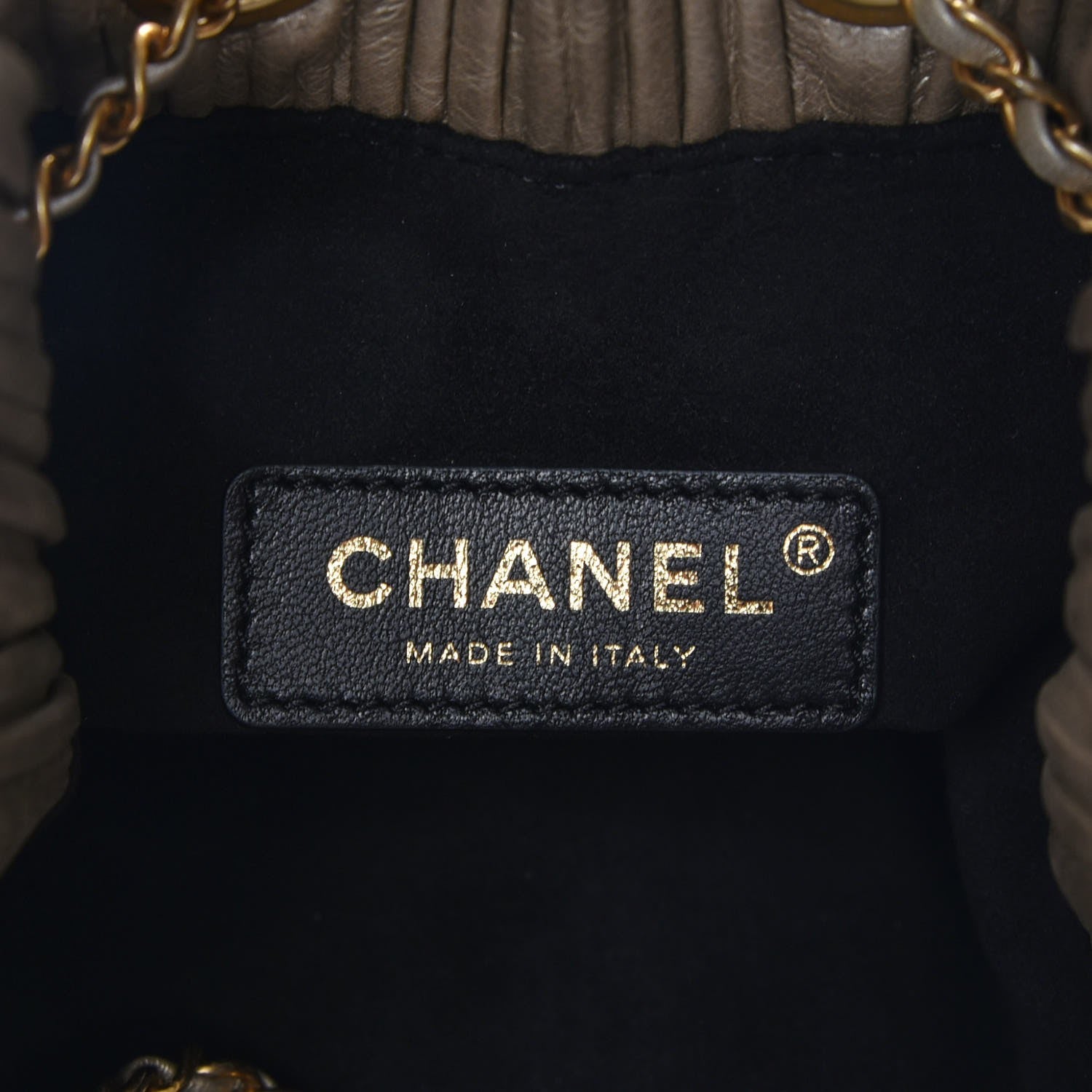Chanel Iridescent Crumpled Calfskin Small Coco Pleats Backpack Gold 6 of 7