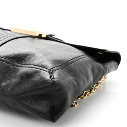 Fendi Vitello Acqua Maxi Baguette Shoulder Bag Black 9 of 10