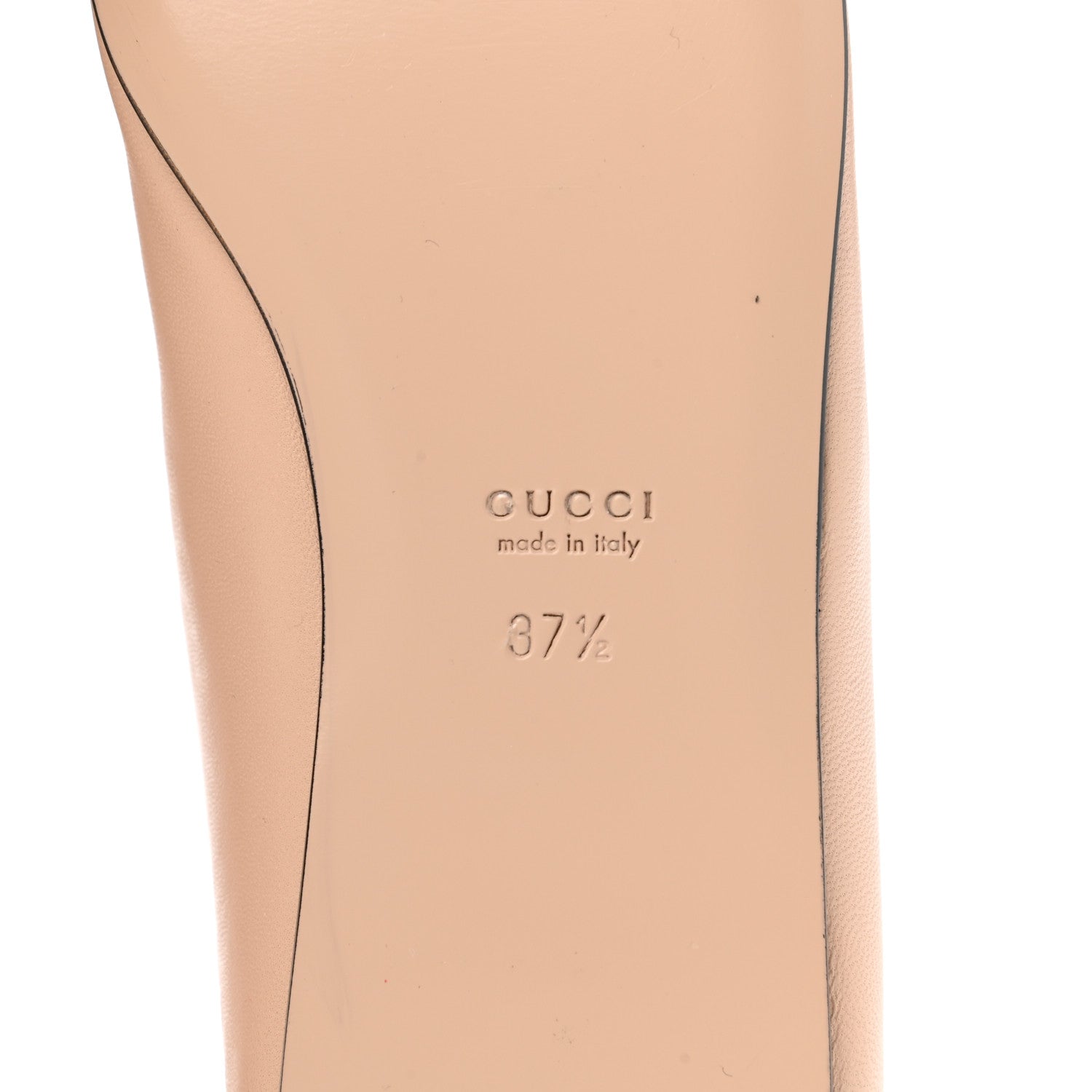 Gucci Nappa Lumiere Deva Horsebit Chain Embellished Flats 37.5 Skin Rose 6 of 9
