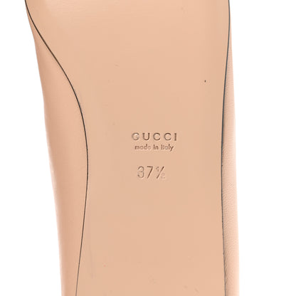 Gucci Nappa Lumiere Deva Horsebit Chain Embellished Flats 37.5 Skin Rose 6 of 9