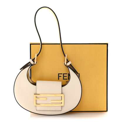 Fendi Vitello King Mini Cookie Hobo Bag White Ice 13 of 13