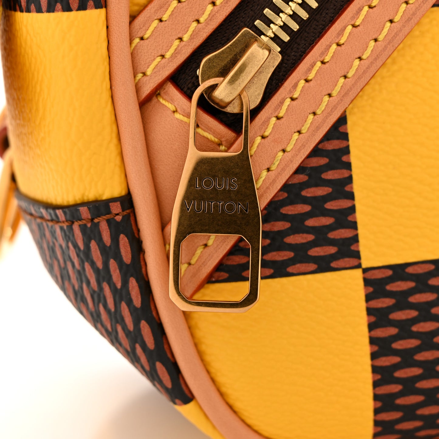Damier Pop Chess Messenger Jaune Mat