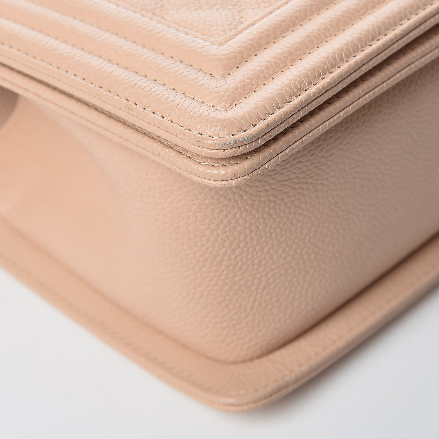 Chanel Caviar Quilted Medium Boy Flap Beige 11 of 14