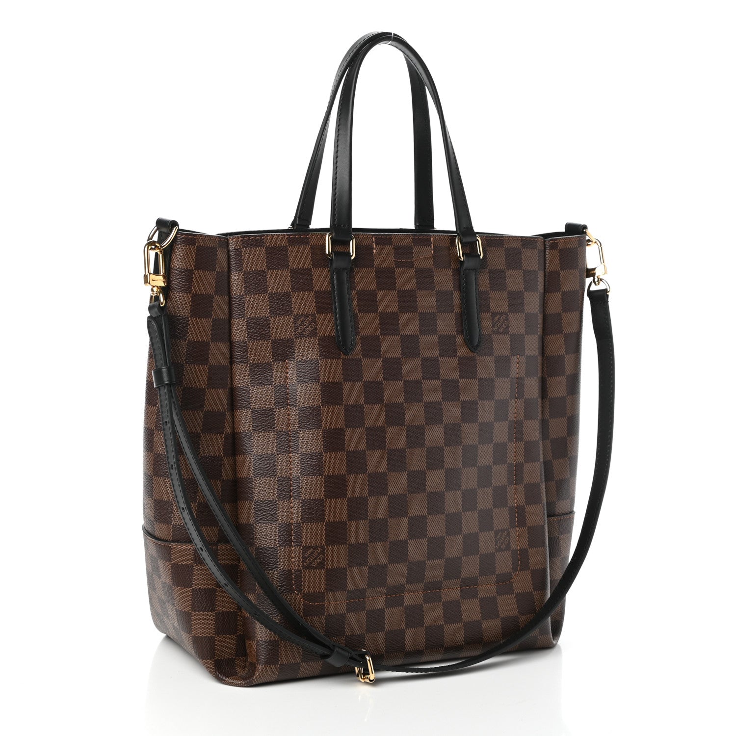 Louis Vuitton Damier Ebene Belmont MM Black 3 of 9