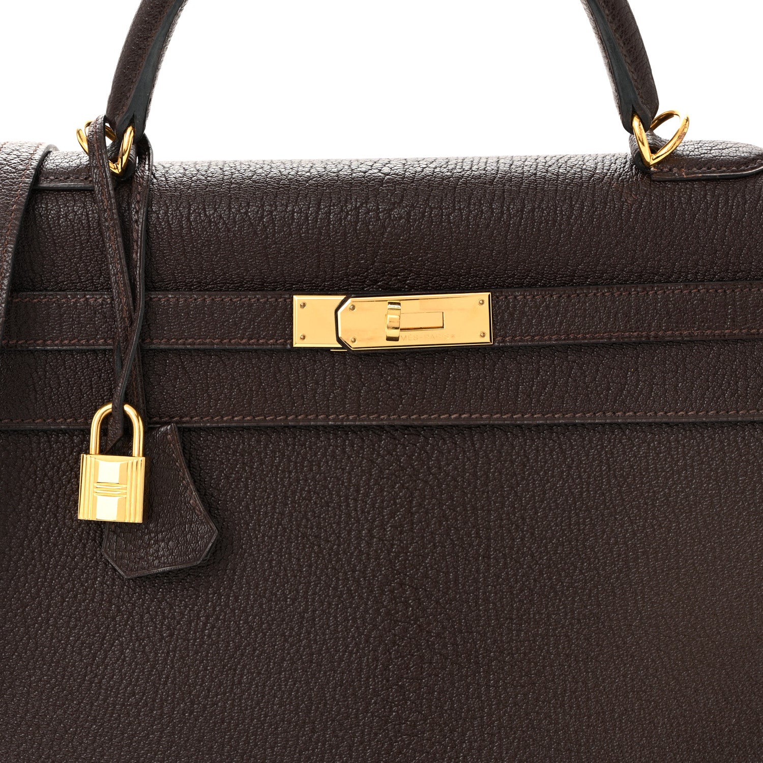 Hermes Chevre de Coromandel Kelly Sellier 35 Chocolate 1826524