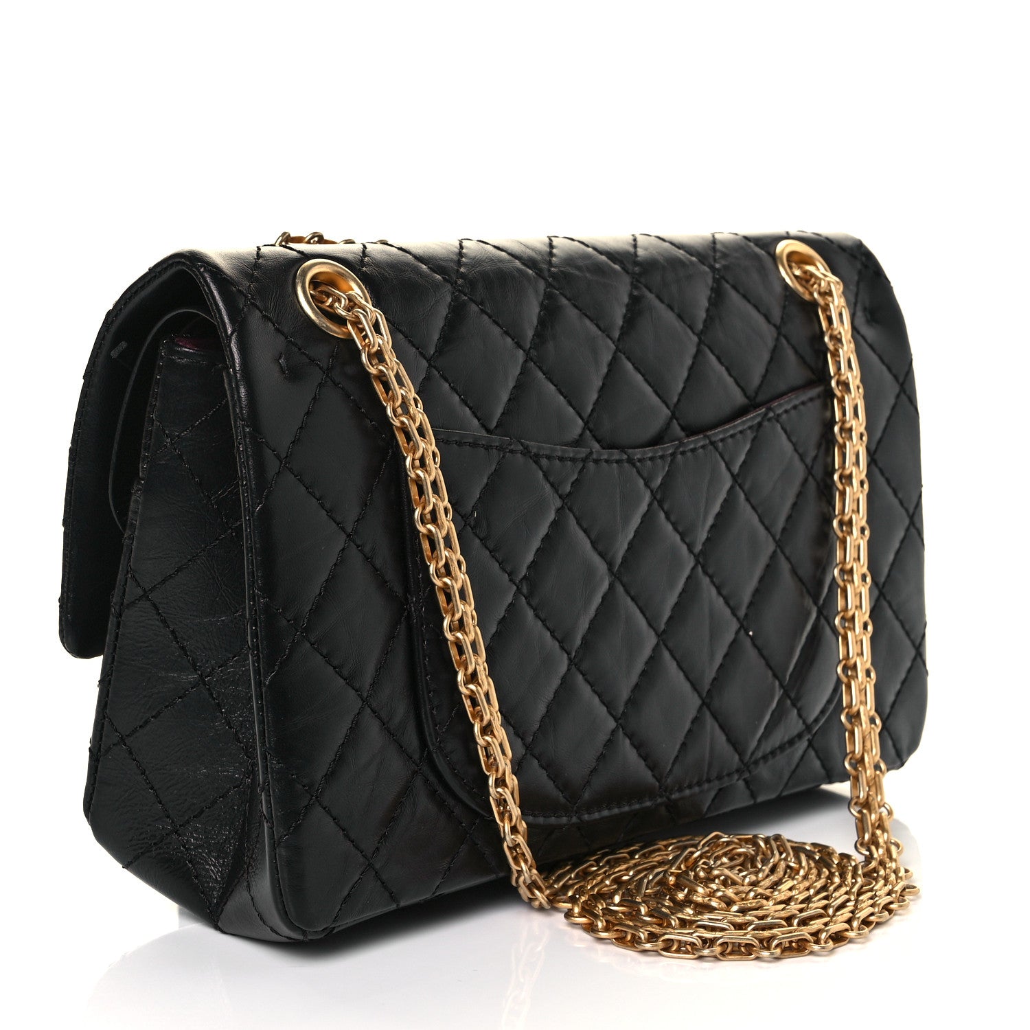 Chanel Aged Calfskin Quilted 2.55 Reissue 225 Flap Black 3 of 9