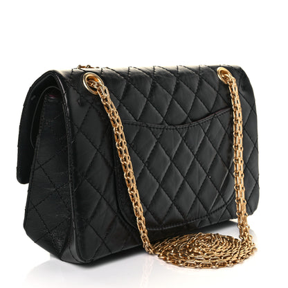 Chanel Aged Calfskin Quilted 2.55 Reissue 225 Flap Black 3 of 9