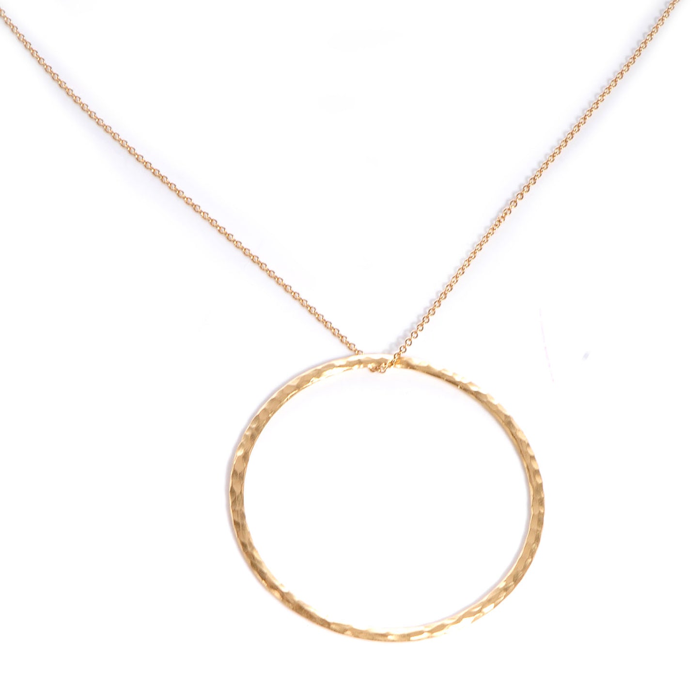 18k Yellow Gold Paloma Picasso Hammered Circles Pendant Necklace