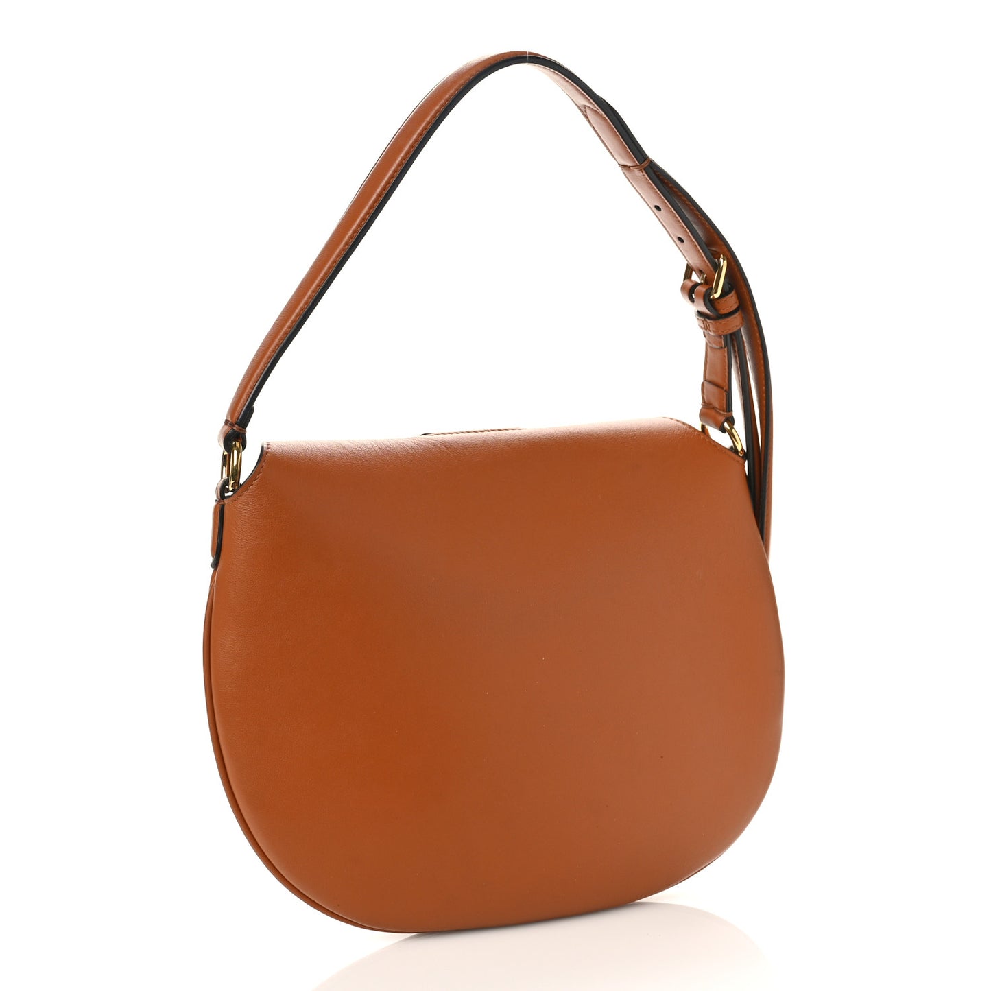 Vitello Grace Suede Small Croissant Hobo Brandy