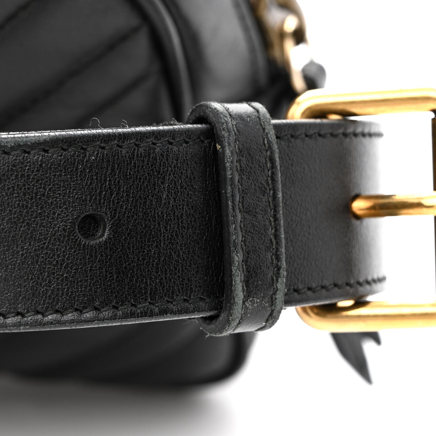 Calfskin Matelasse Mens GG Marmont Belt Bag 80 32 Black