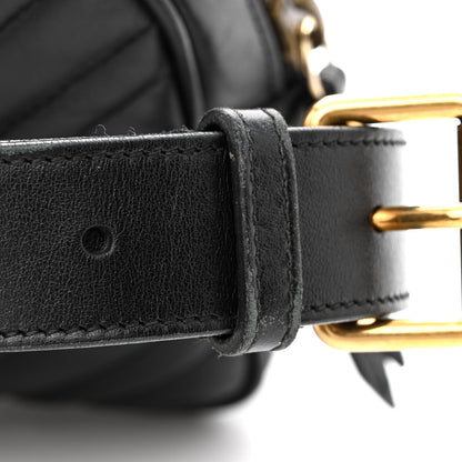 Gucci Calfskin Matelasse Mens GG Marmont Belt Bag 80 32 Black 12 of 12