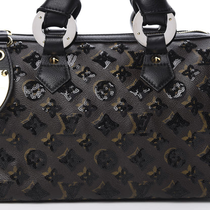 Louis Vuitton Monogram Sequins Eclipse Speedy 28 Black 7 of 9