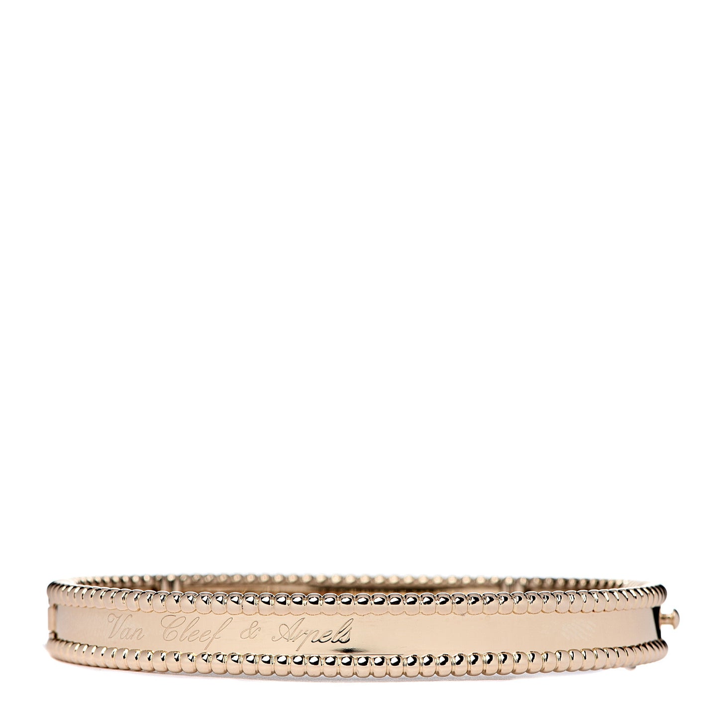18K Yellow Gold Perlee Signature Bangle Bracelet M