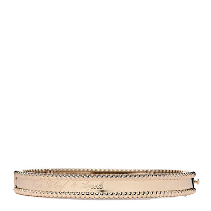 Van Cleef & Arpels 18K Yellow Gold Perlee Signature Bangle Bracelet M 2 of 8