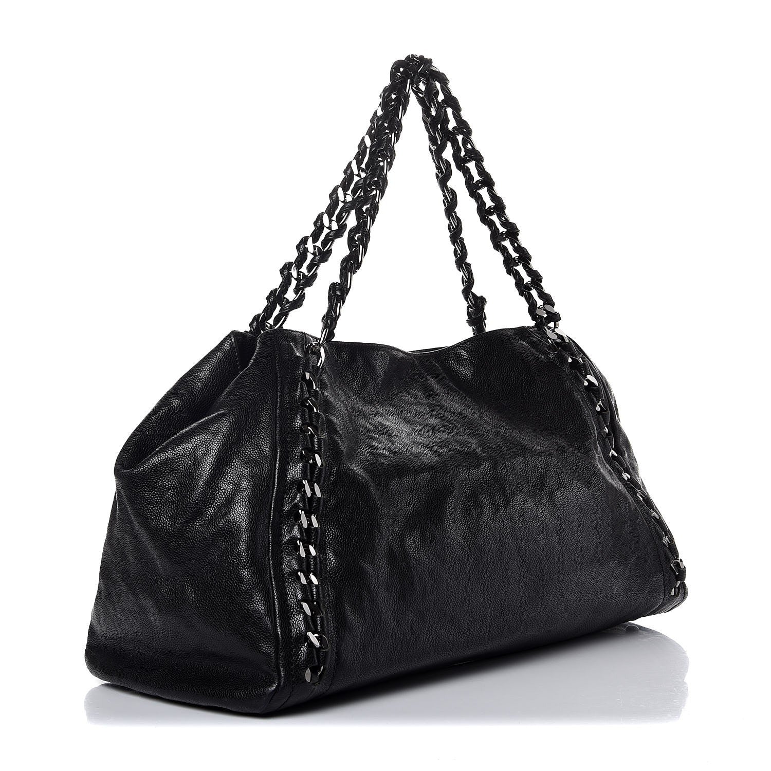 Chanel Glazed Caviar East West Modern Chain Tote Black 3 of 9