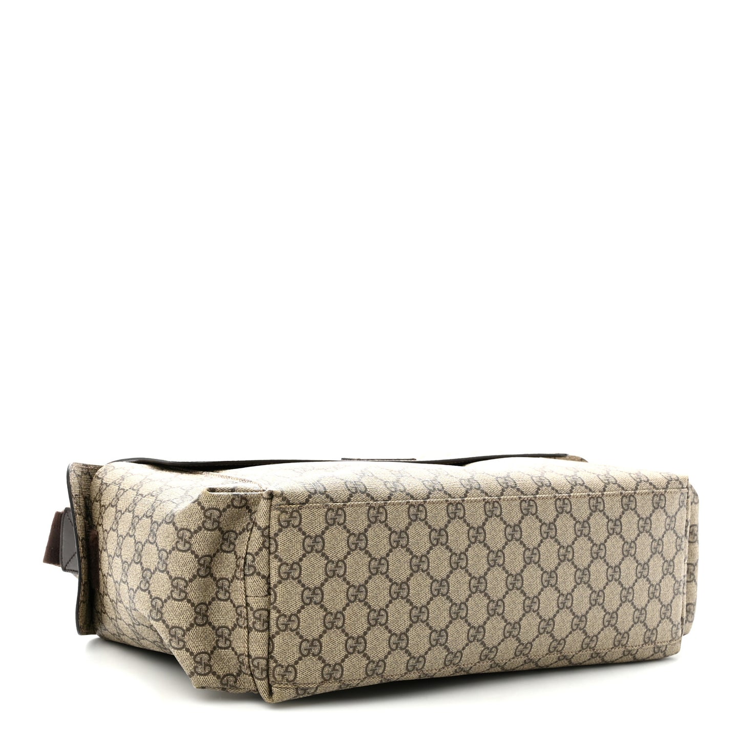 GG Plus Monogram Messenger Diaper Bag Dark Brown