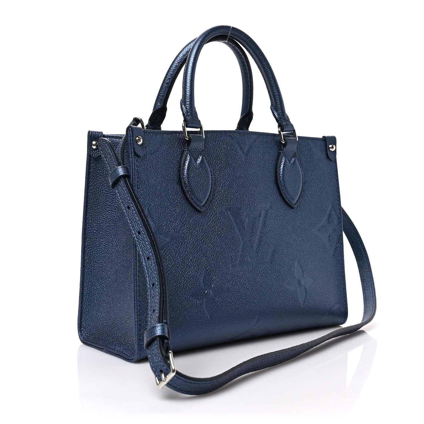 Metallic Empreinte Monogram Giant Onthego PM Navy Nacre