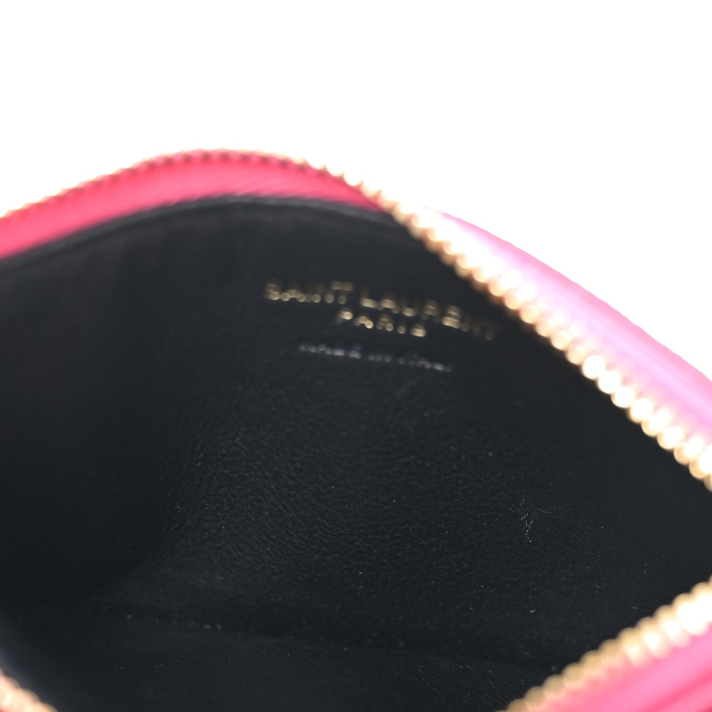 Grain De Poudre Matelasse Chevron Monogram Fragments Zippered Card Case Fresh Fuxia