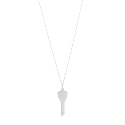 Tiffany Sterling Silver Modern Keys Hexagon Key Pendant Necklace 1 of 4