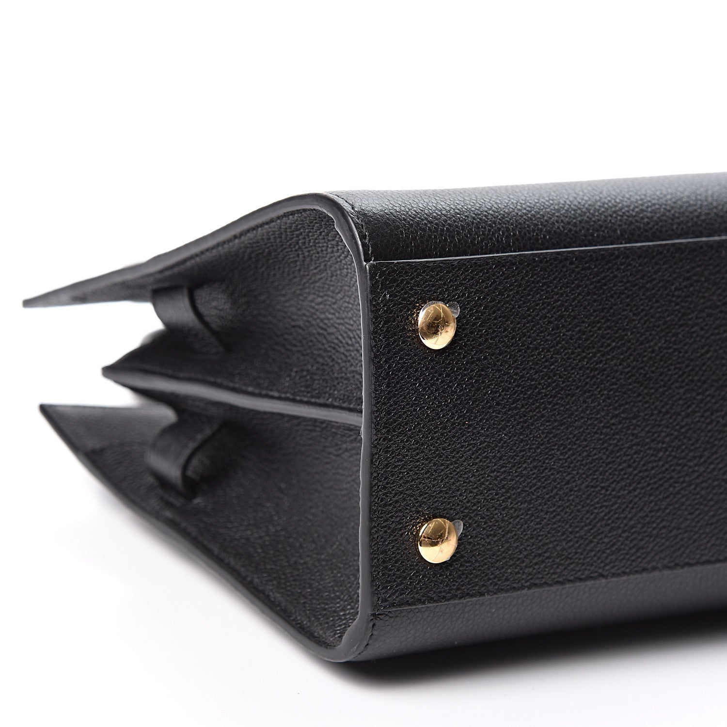 Burberry Grainy Calfskin Mini Two Handle Title Bag Black 7 of 8