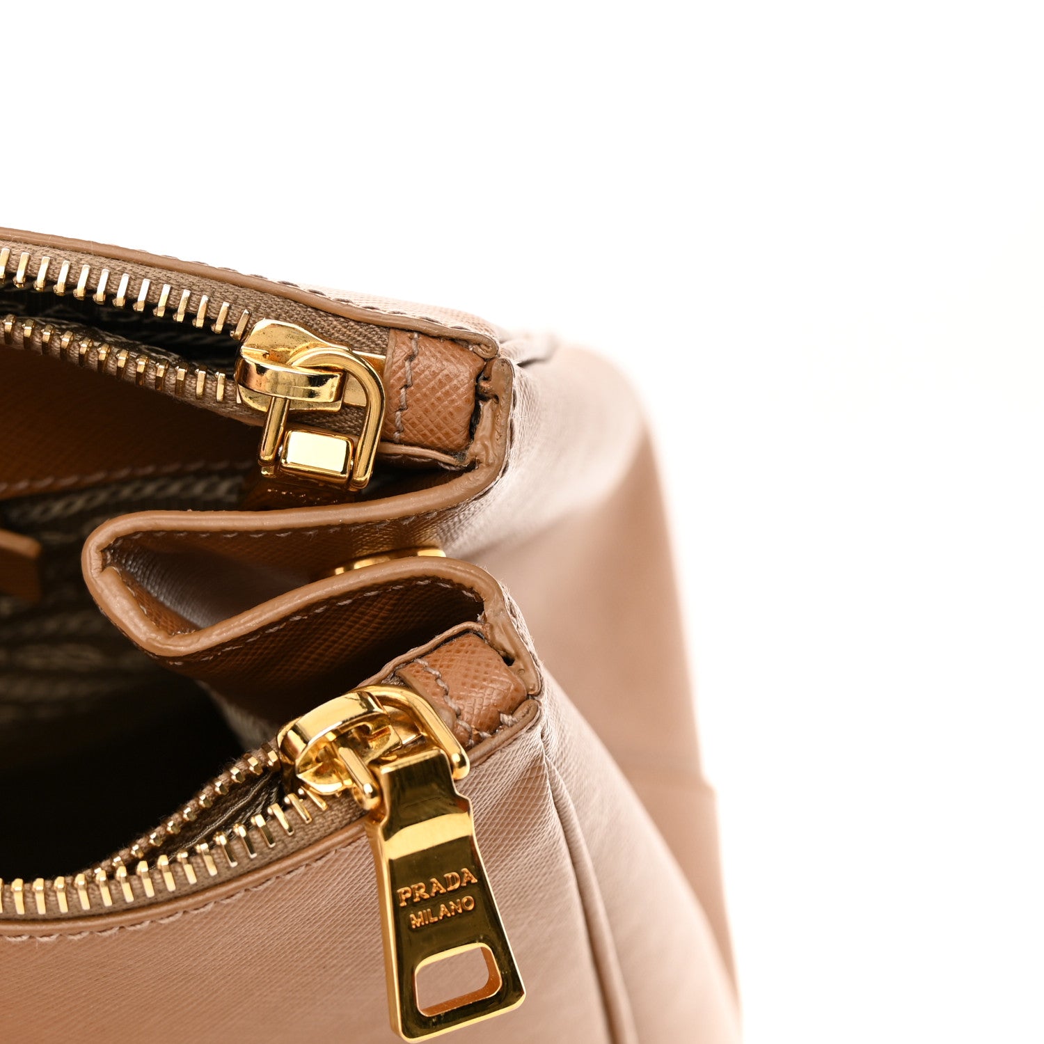 Prada Saffiano Lux Extra Large Galleria Double Zip Tote Caramel 15 of 19