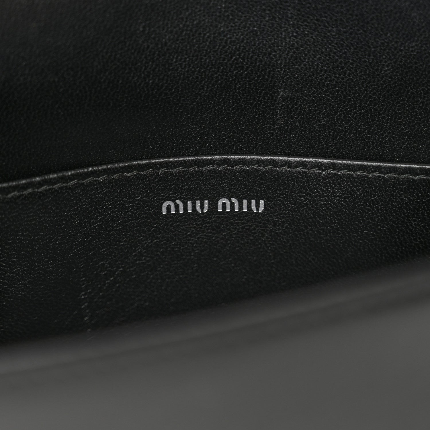 Miu Miu Nappa Matelasse Crystal Mini Chain Bag Black 7 of 11