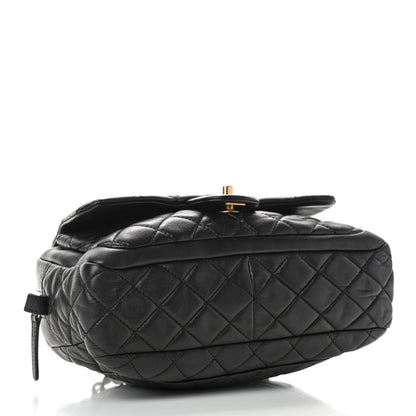 Chanel Lambskin Quilted Travel Flap Tote Black 3 of 8