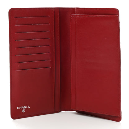 Chanel Patent Quilted Brilliant Yen Wallet Red 5 of 9