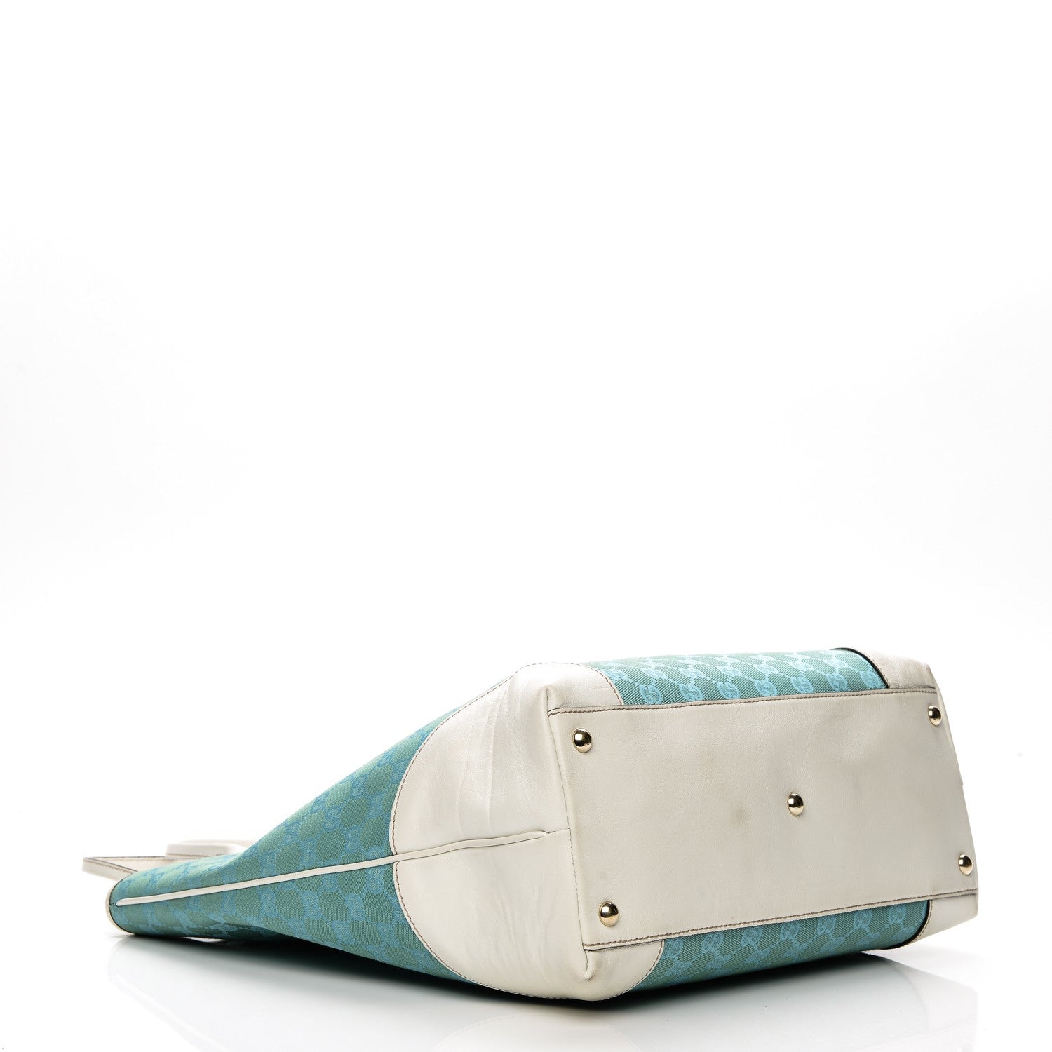 Gucci Monogram Tote Turquoise White 4 of 9