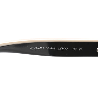 Chanel Acetate Logo Shield Sunglasses 5418 Black 5 of 9