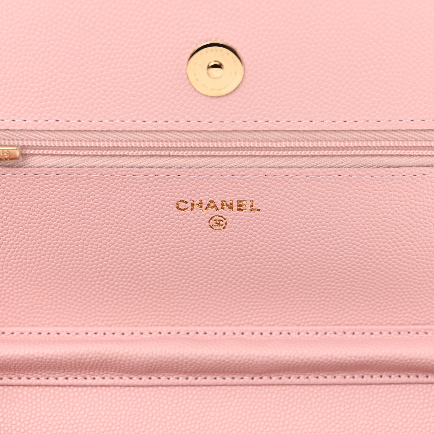Chanel Caviar Quilted Wallet on Chain WOC Light Pink 6 of 12