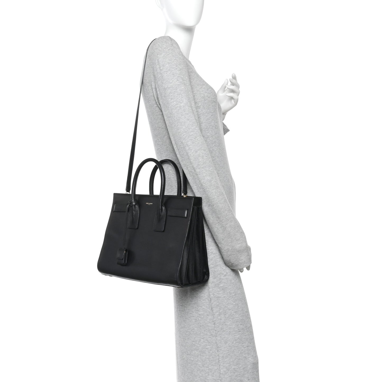 Calfskin Small Sac De Jour Black