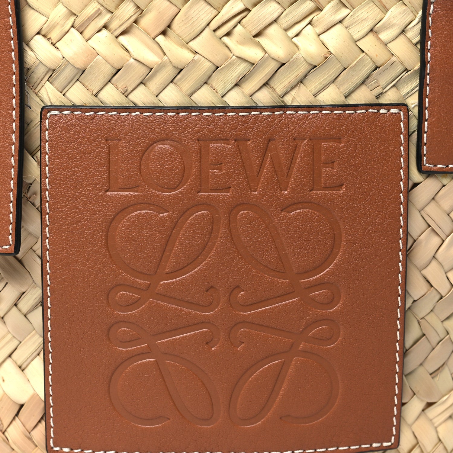 Loewe Raffia Small Basket Tote Bag Natural Tan 7 of 10