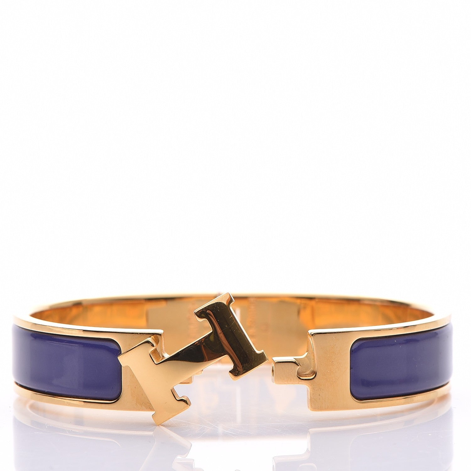 Hermes Enamel Narrow Clic Clac H Bracelet PM Iris 6 of 7