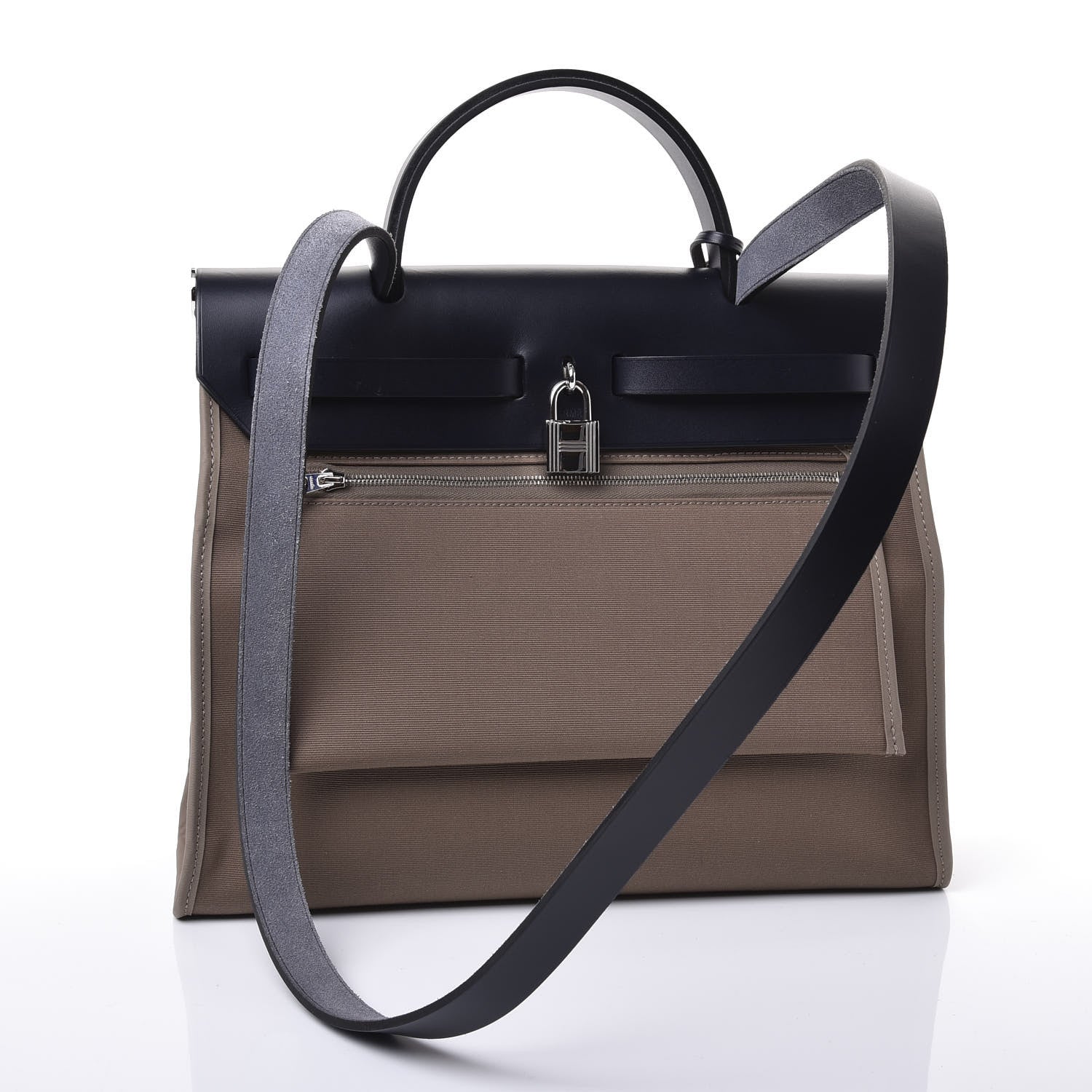 Hermes Vache Hunter Toile Herbag Zip 31 PM Etoupe Ebene 3 of 13