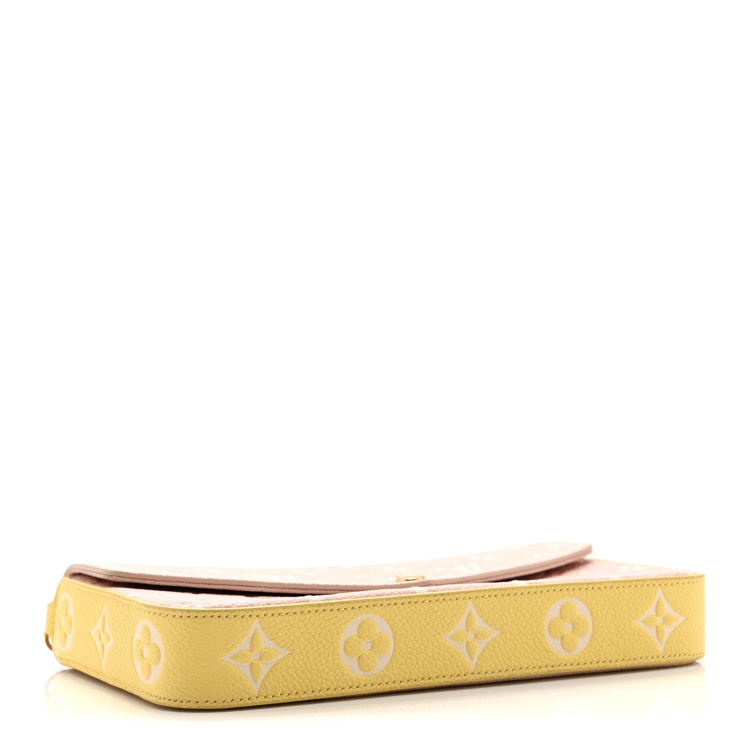 Louis Vuitton Empreinte Spring in the City Felicie Pochette Chain Wallet Pink Beige Yellow 5 of 10