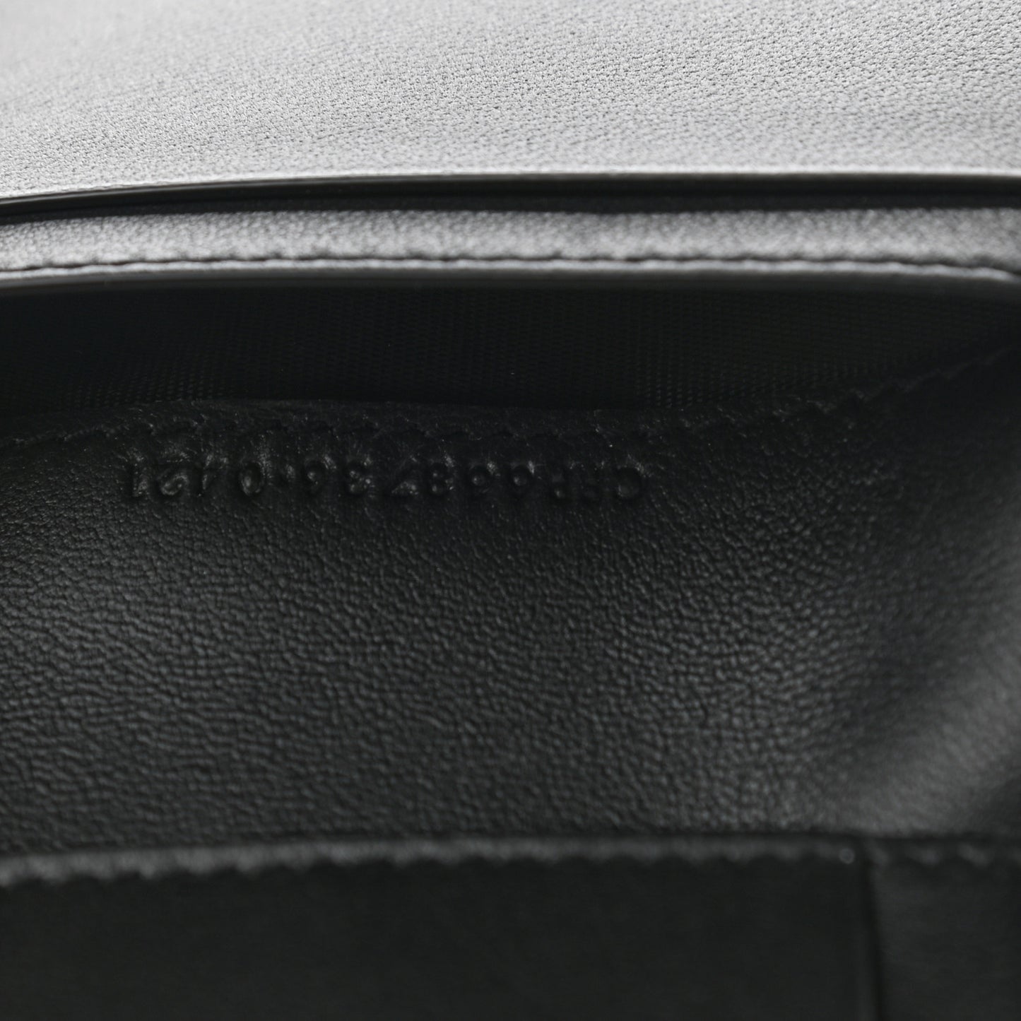 Calfskin Crocodile Embossed Tiny Monogram Credit Card Wallet Black
