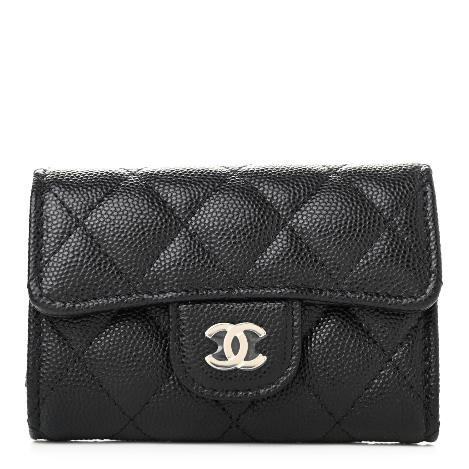 Chanel Caviar Quilted Classic 4 Key Holder Wallet Black 1 of 10