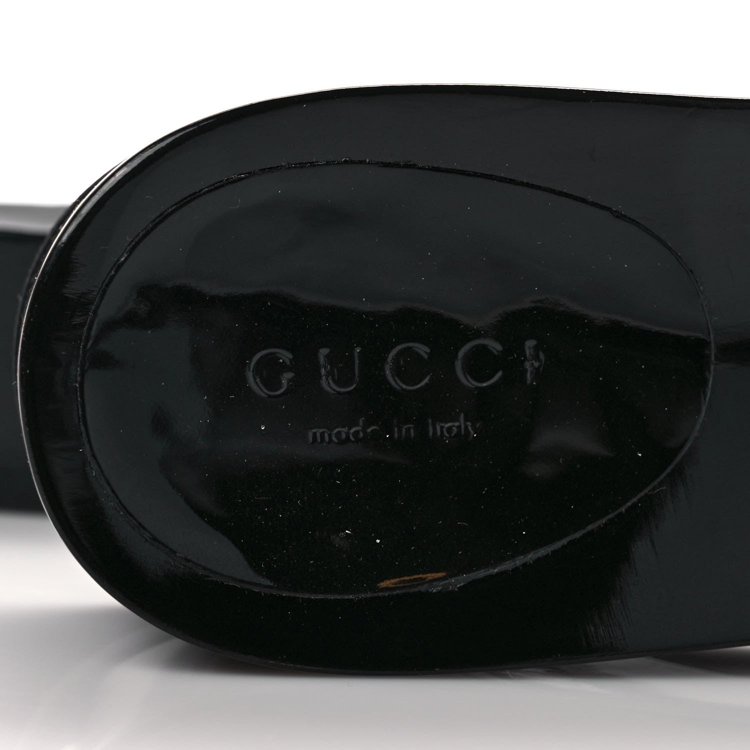 Gucci Vitello Vernice Soft Icon Bit Wood Clogs 6.5 Great White 7 of 9