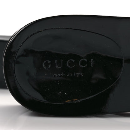 Gucci Vitello Vernice Soft Icon Bit Wood Clogs 6.5 Great White 7 of 9