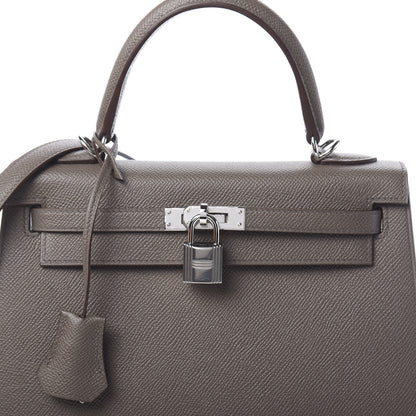 Hermes Epsom Kelly Sellier 25 Etain 9 of 12