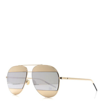 Christian Dior Split 1 Aviator Sunglasses Gold 1 of 6