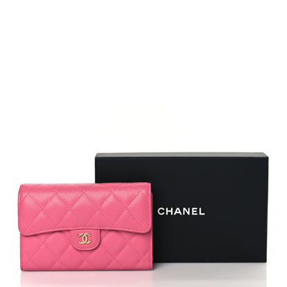Chanel Caviar Quilted Medium Flap Wallet Pink 9 of 9
