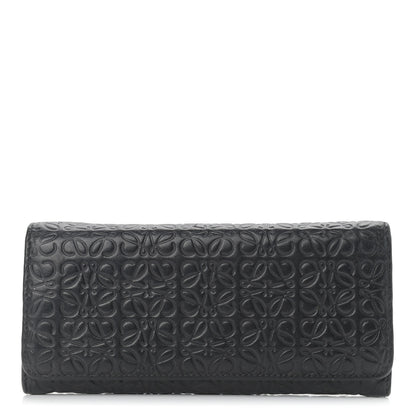 Loewe Calfskin Anagram Embossed Continental Wallet Black 1 of 6