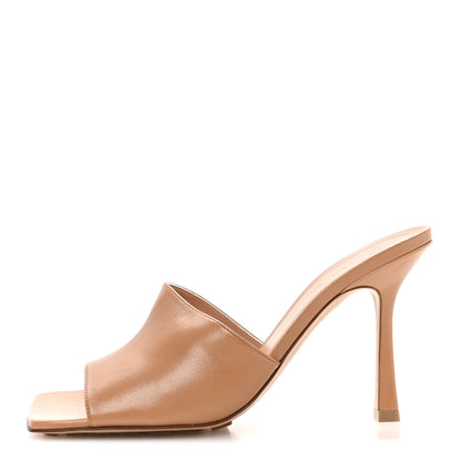 Bottega Veneta Lambskin Stretch Lounge Kid Mule Sandals 39 Saddle 1 of 8