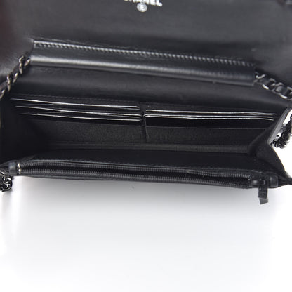 Chanel Calfskin Quilted Boy Wallet On Chain WOC So Black 5 of 17