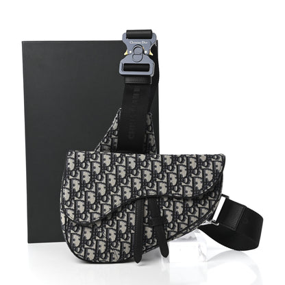 Christian Dior Oblique Mens Saddle Bag Blue 11 of 11