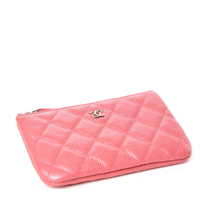 Chanel Iridescent Caviar Quilted Small Cosmetic Case Pink 4 of 10