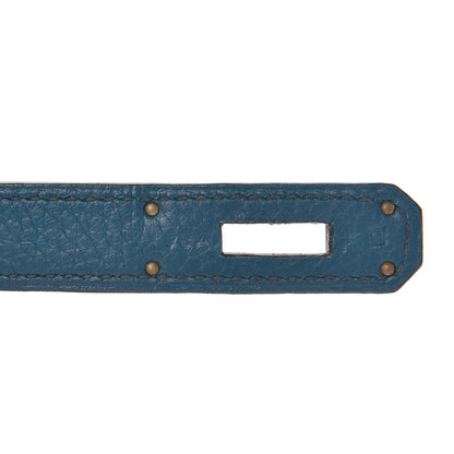 Hermes Taurillon Clemence Jypsiere 28 Bleu Izmir 7 of 17