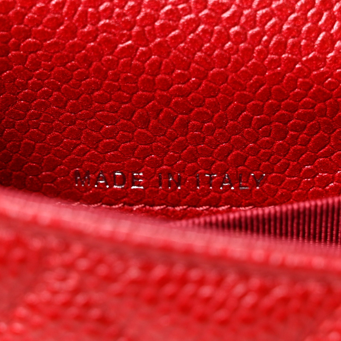 Caviar Quilted Travel Wallet Red